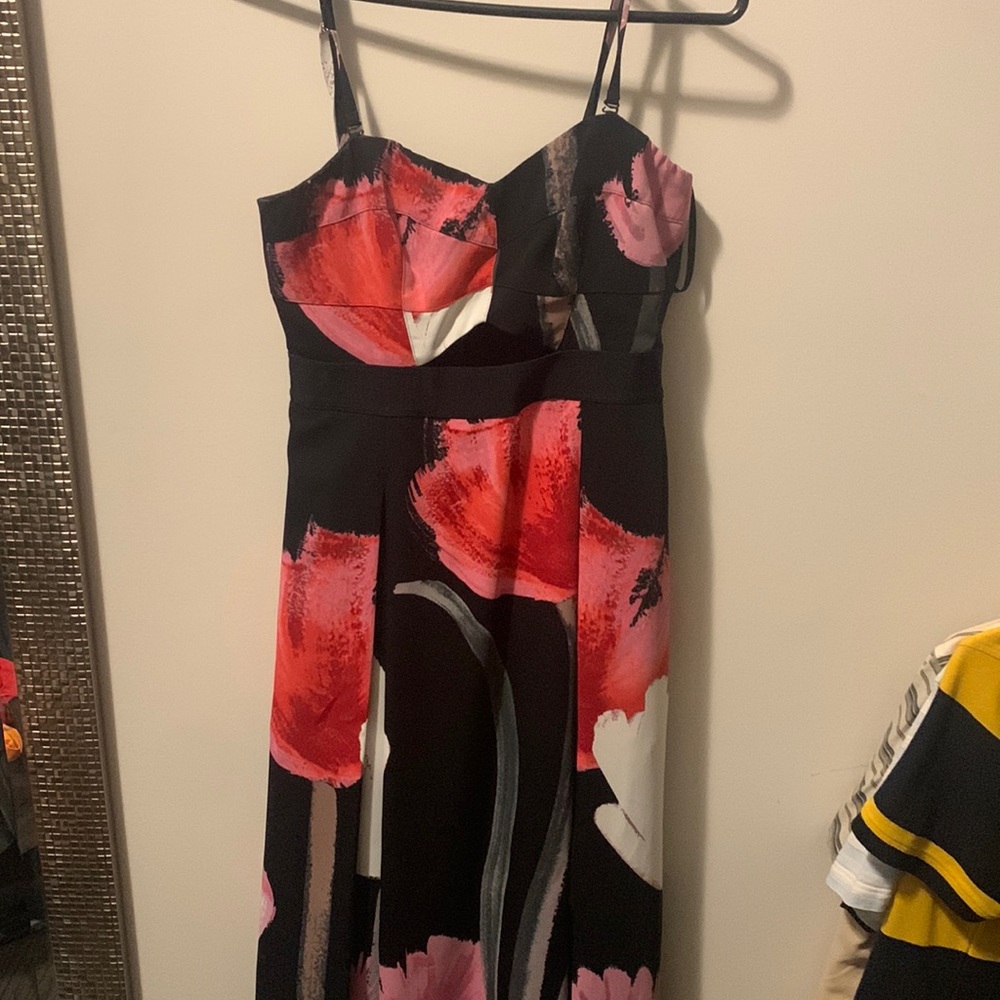 Red and black dress